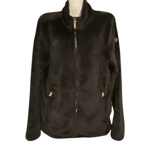 Gerry Black Zip-Up Fleece Jacket – Size M/M